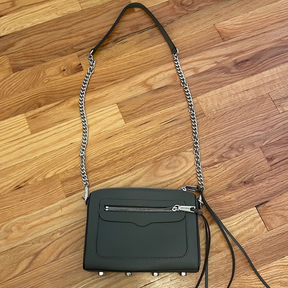Rebecca Minkoff Avery leather crossbody bag in gray